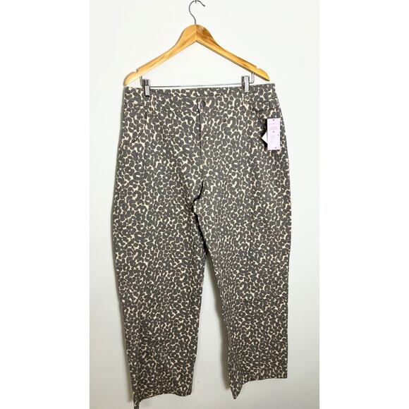 wild fable Denim - Brown Leopard Print 90s Relaxed Straight Jeans Wild Fable Size XL